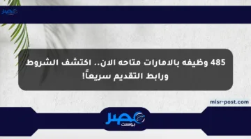 485 وظيفة بالإمارات متاحة الآن.. اكتشف الشروط ورابط التقديم سريعاً!